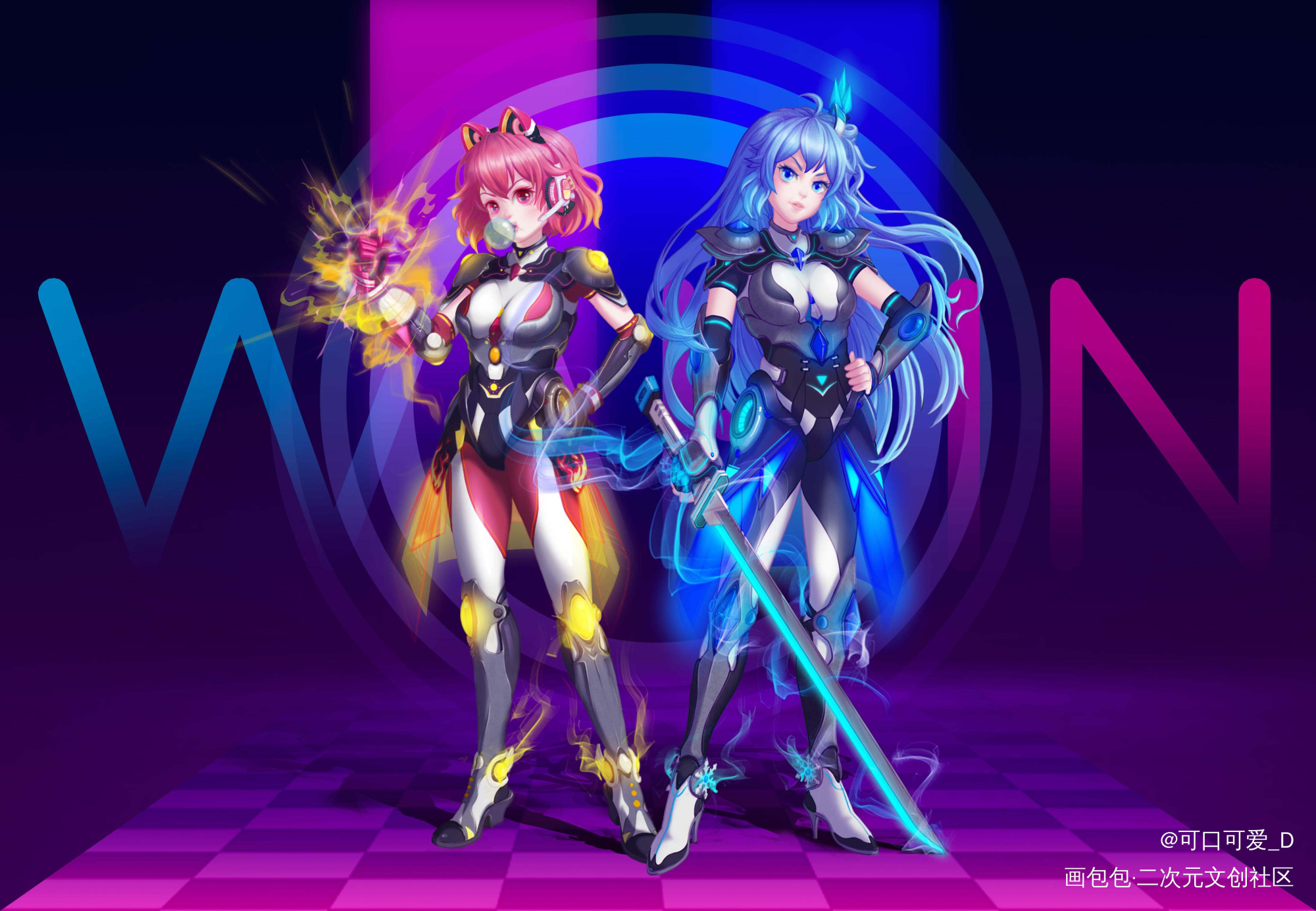凌魂少女_暖沁凉然厚涂日系头像华凌少女绘画作品