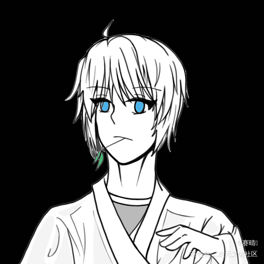小白哥）_王者荣耀李白绘画作品