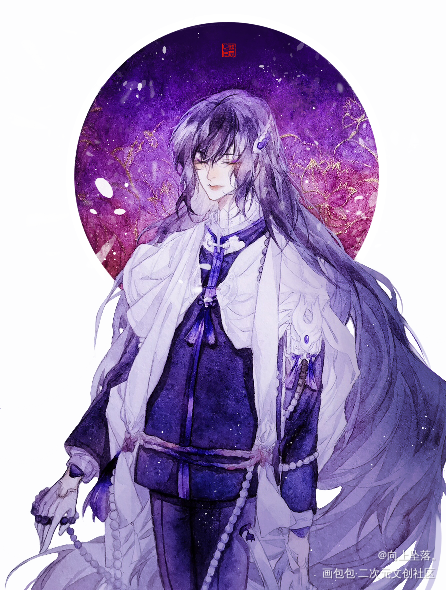 堆堆_刀剑乱舞手绘水彩绘画作品