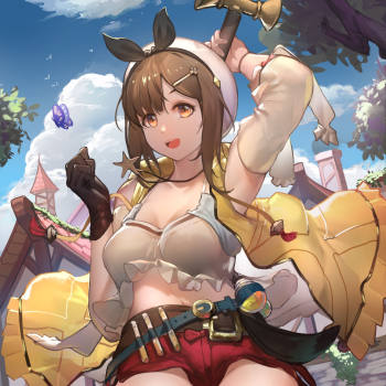 作画炸裂3_莱莎的炼金工房莱莎厚涂平涂头像插画绘画作品