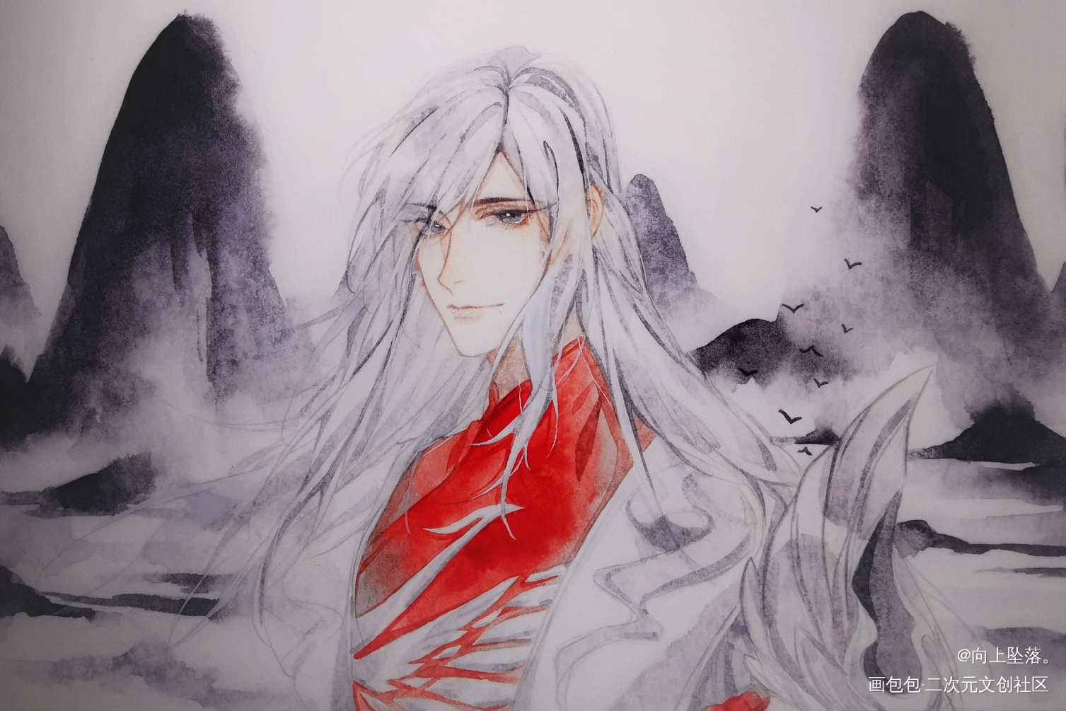。_王者荣耀手绘水彩绘画作品