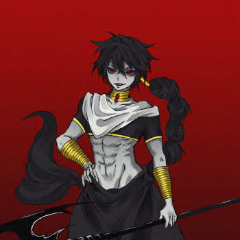 裘达尔_魔笛magi平涂日系头像绘画作品