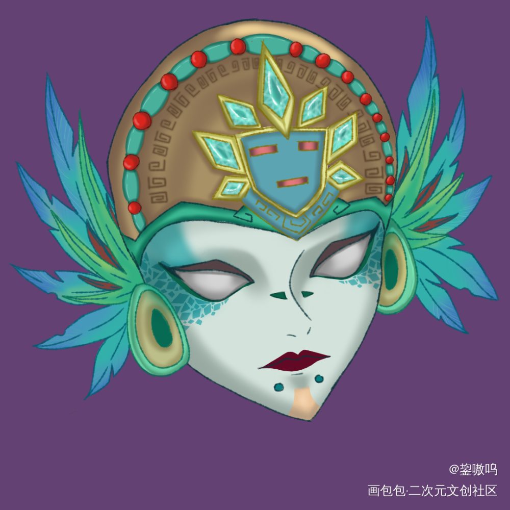 尝试上了一下颜色_第五人格梦之女巫绘画作品