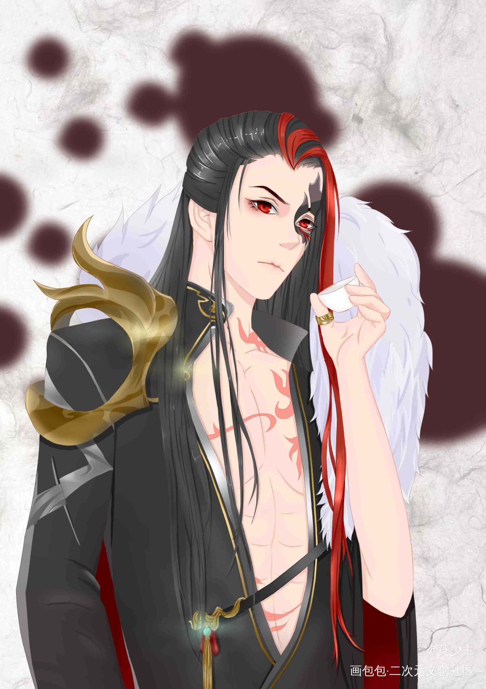 大爱渊仲秋_掌门太忙渊仲秋日系头像绘画作品