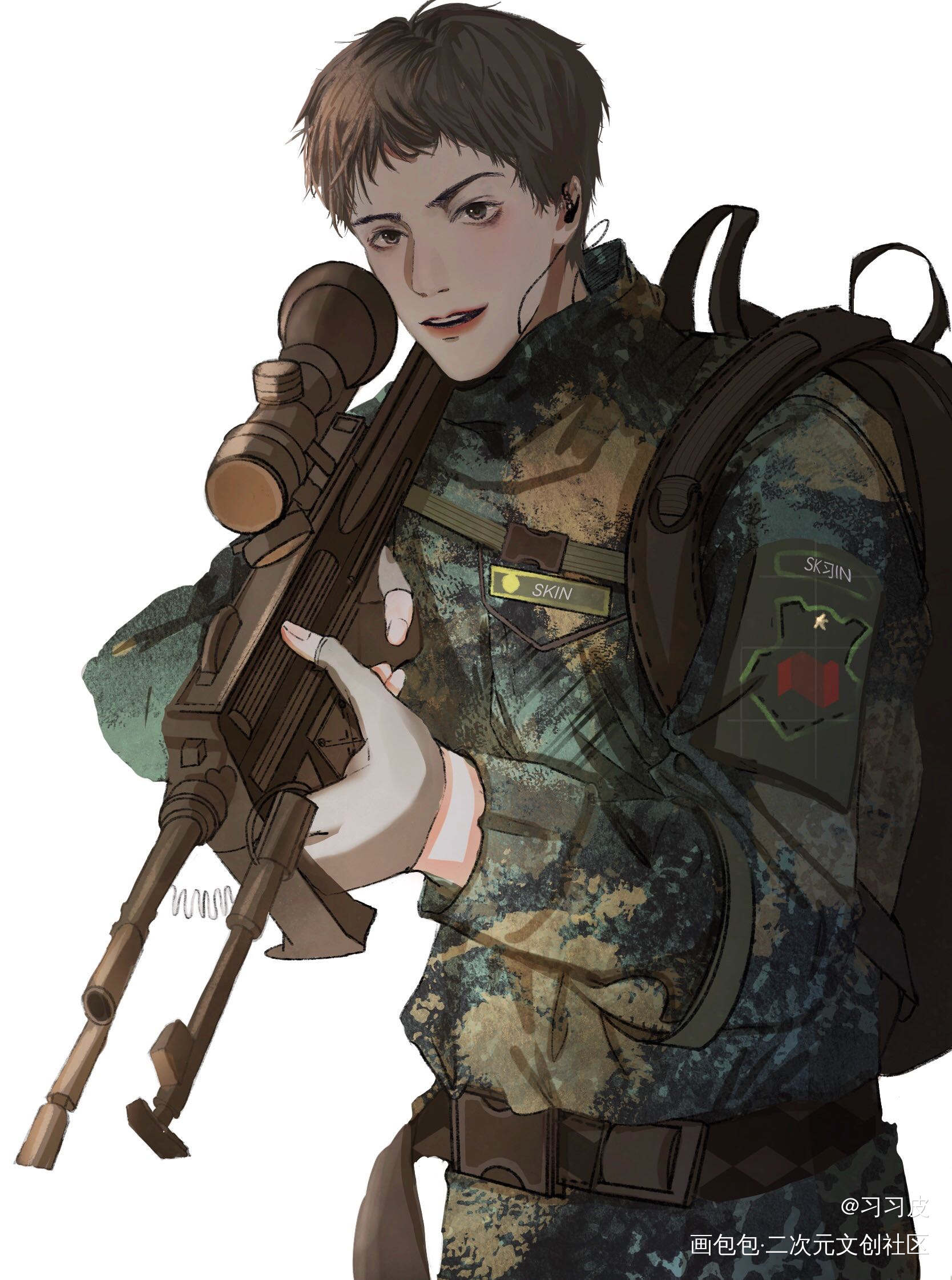 白新羽_小白杨188男团白新羽头像插画绘画作品