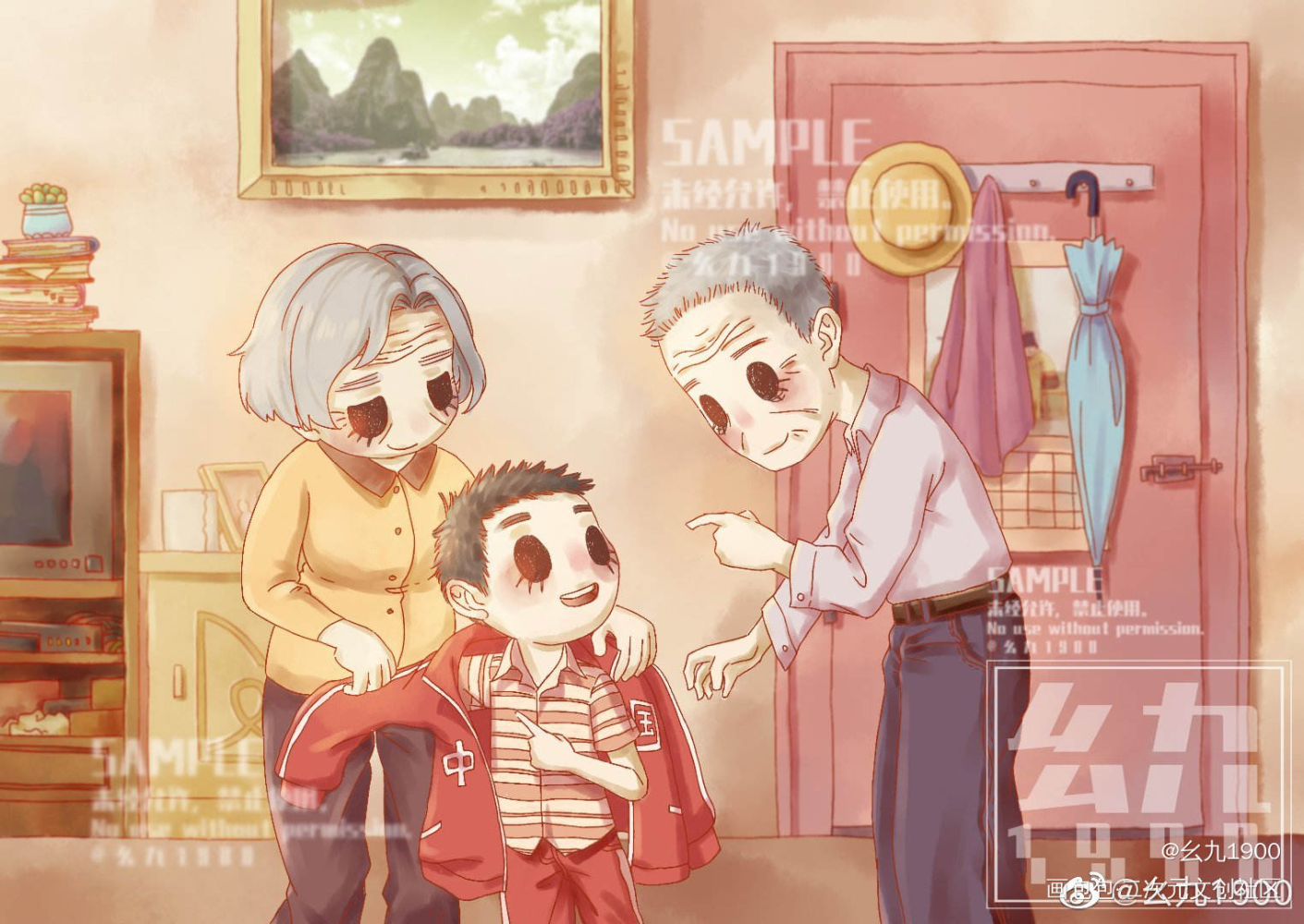 旧照片_儿童插画平涂Q版求点评求配文我要上首推插画原创绘画作品