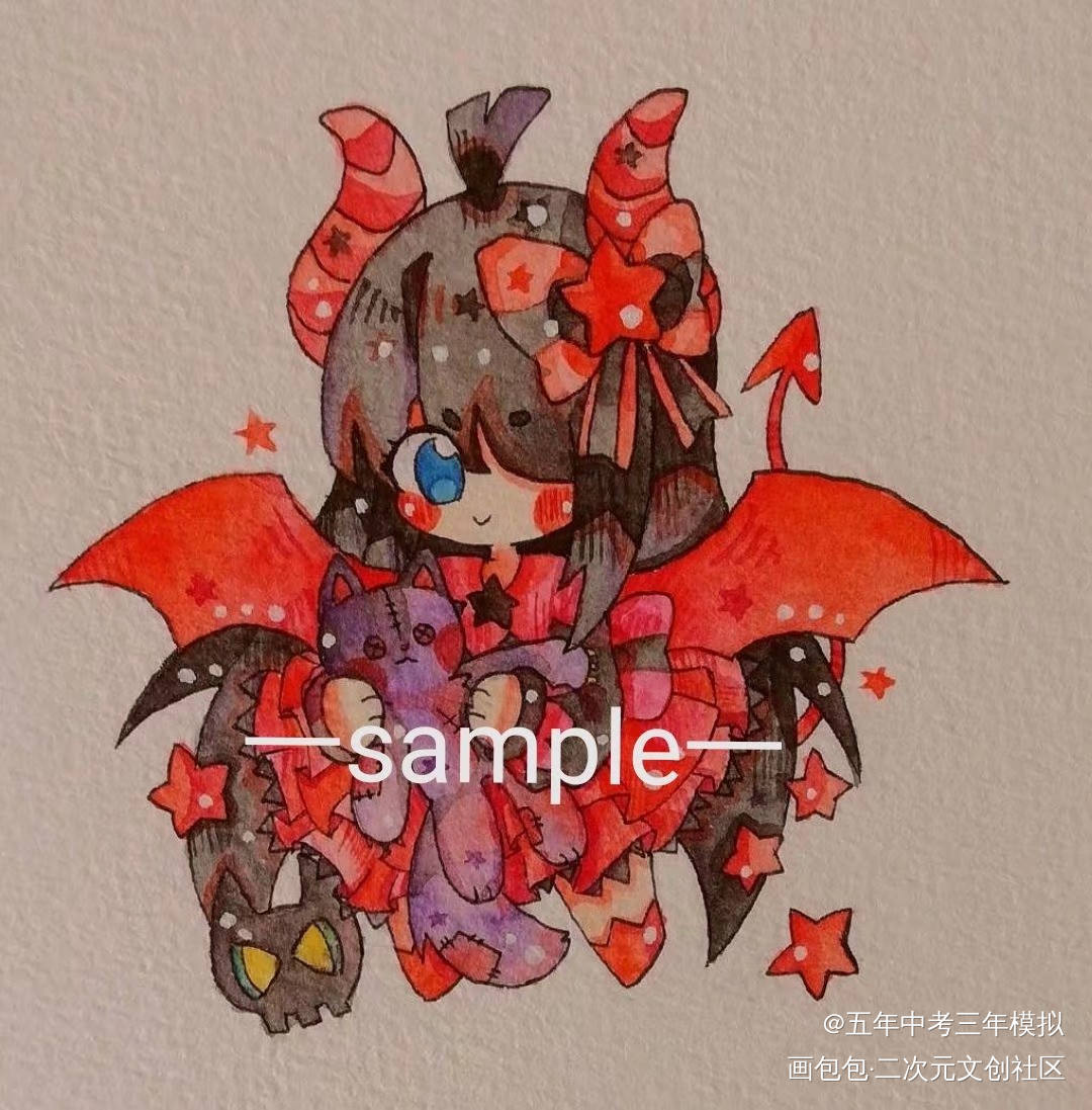 一些有cp向的稿_凹凸世界凯莉安莉洁Q版头像绘画作品