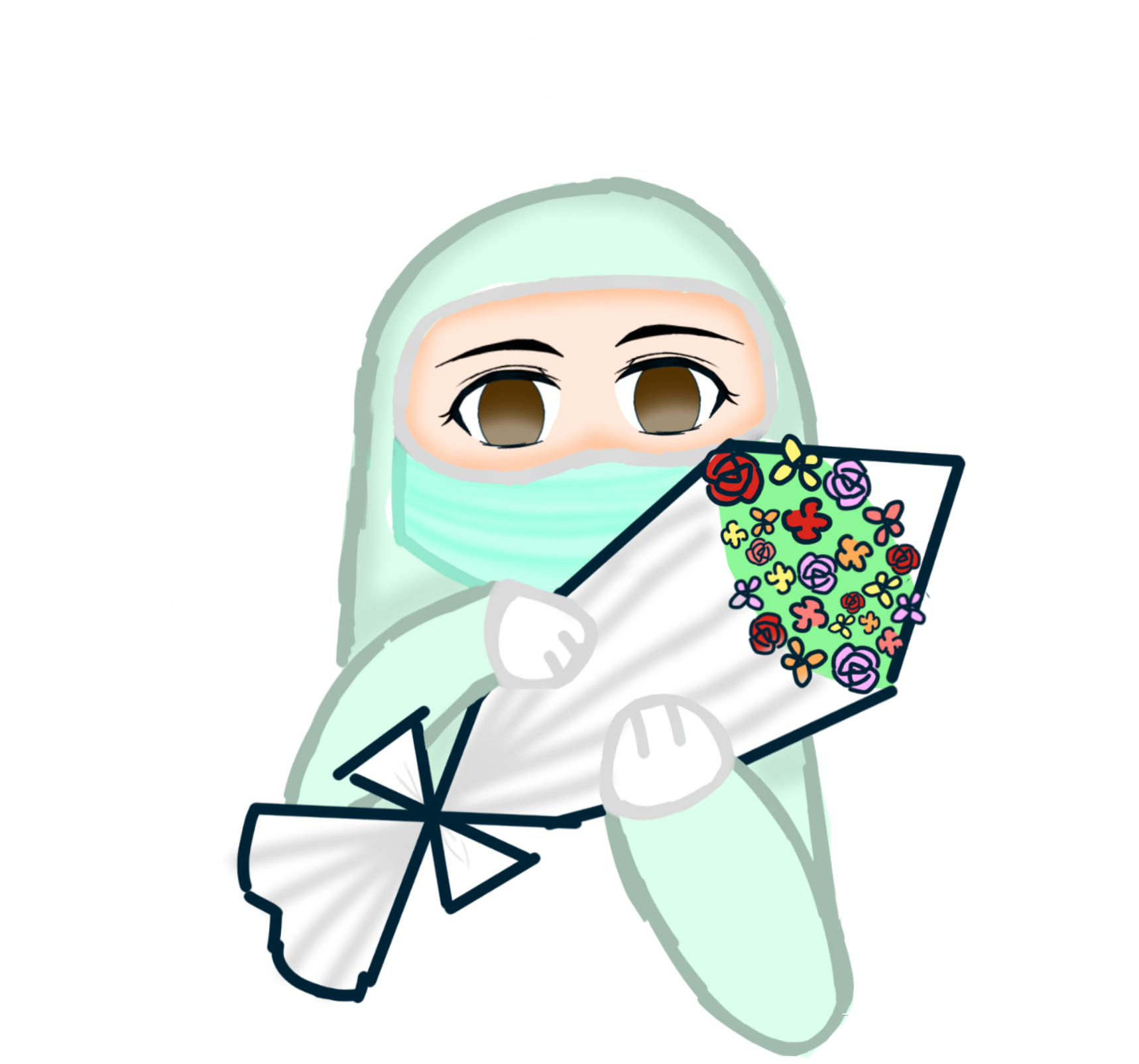 愿逝者安息，愿生者奋发_白衣天使医生绘画作品
