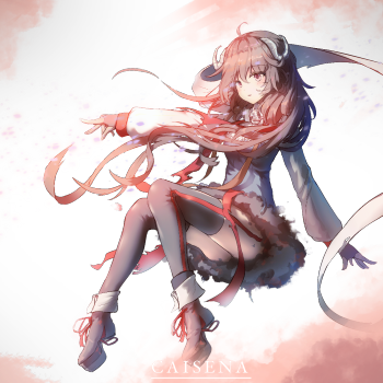 小绵羊_明日方舟艾雅法拉日系头像插画绘画作品
