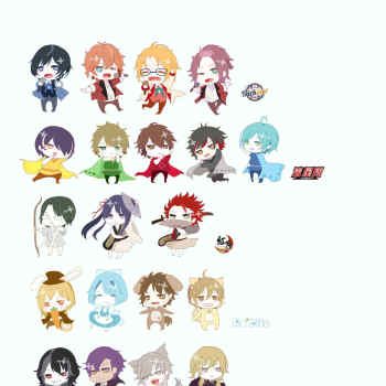 八百年前的es合集q版_偶像梦幻祭冰鹰北斗明星昴流平涂q版头像插画