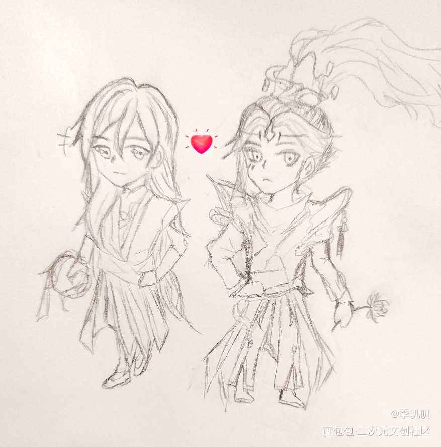 {{{(>_<)}}}_王者荣耀信白韩信李白Q版头像绘画作品
