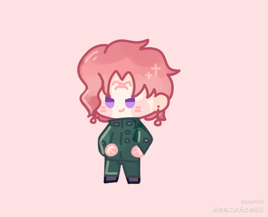 到底是粉色还是淡红_JOJO的奇妙冒险绘画作品