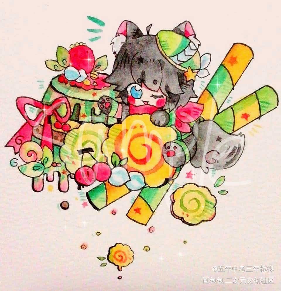 去年的卡卡生贺_凹凸世界卡米尔Q版头像绘画作品