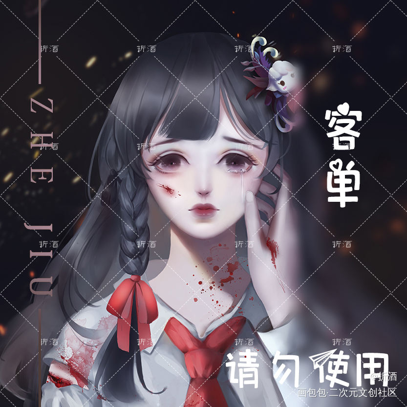 客单_厚涂头像插画原创绘画作品