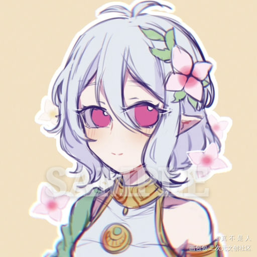 妈_可可萝平涂头像公主链接绘画作品
