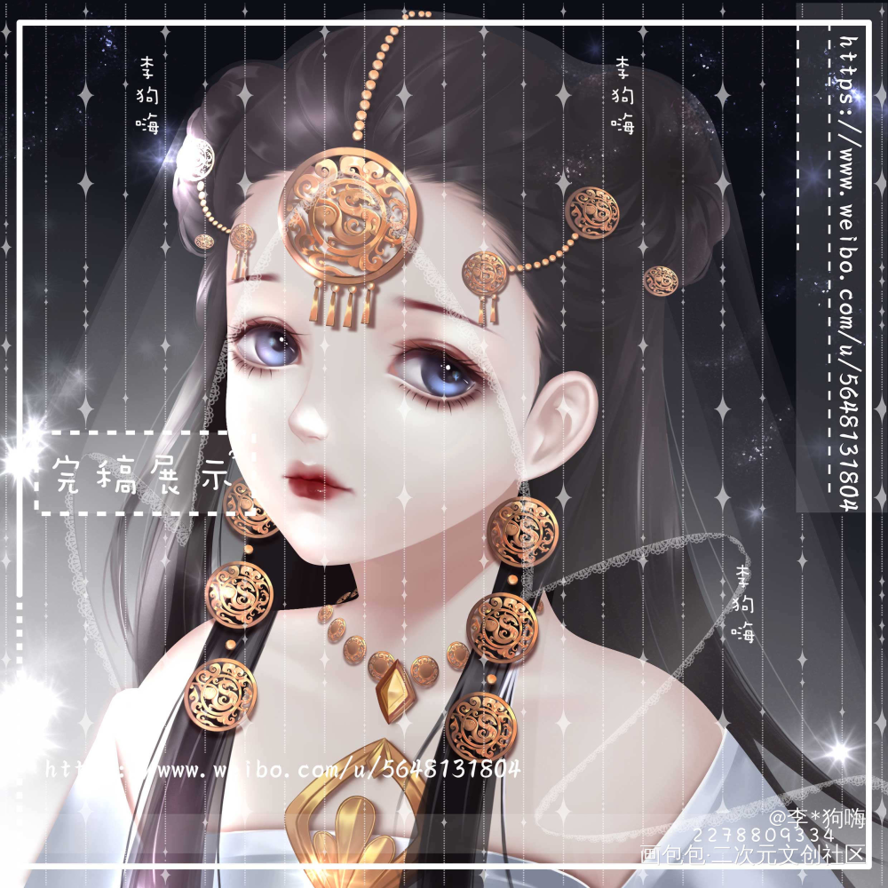 肉脸_剑网3半厚涂头像插画绘画作品