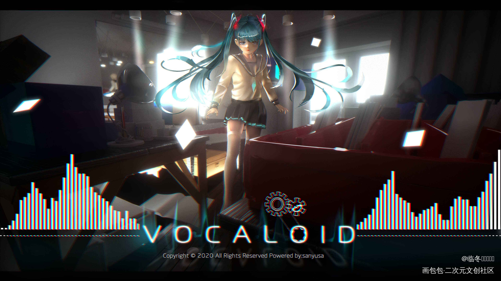 Test_VOCALOID初音未来日系我要上首推头像插画绘画作品