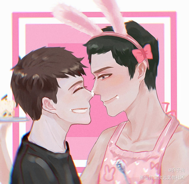 俞白_小白杨188男团白新羽俞风城平涂头像绘画作品