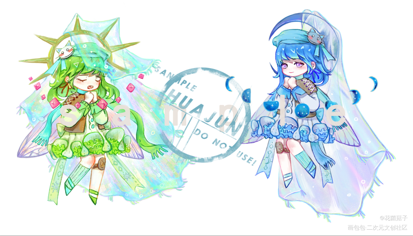 旧图堆放 是稿子哦 【勿抱走_花菌绘画作品