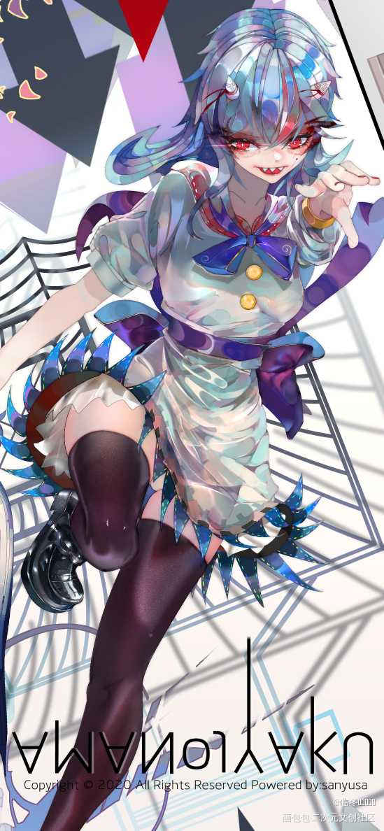 鬼人正邪_东方project鬼人正邪日系头像插画绘画作品