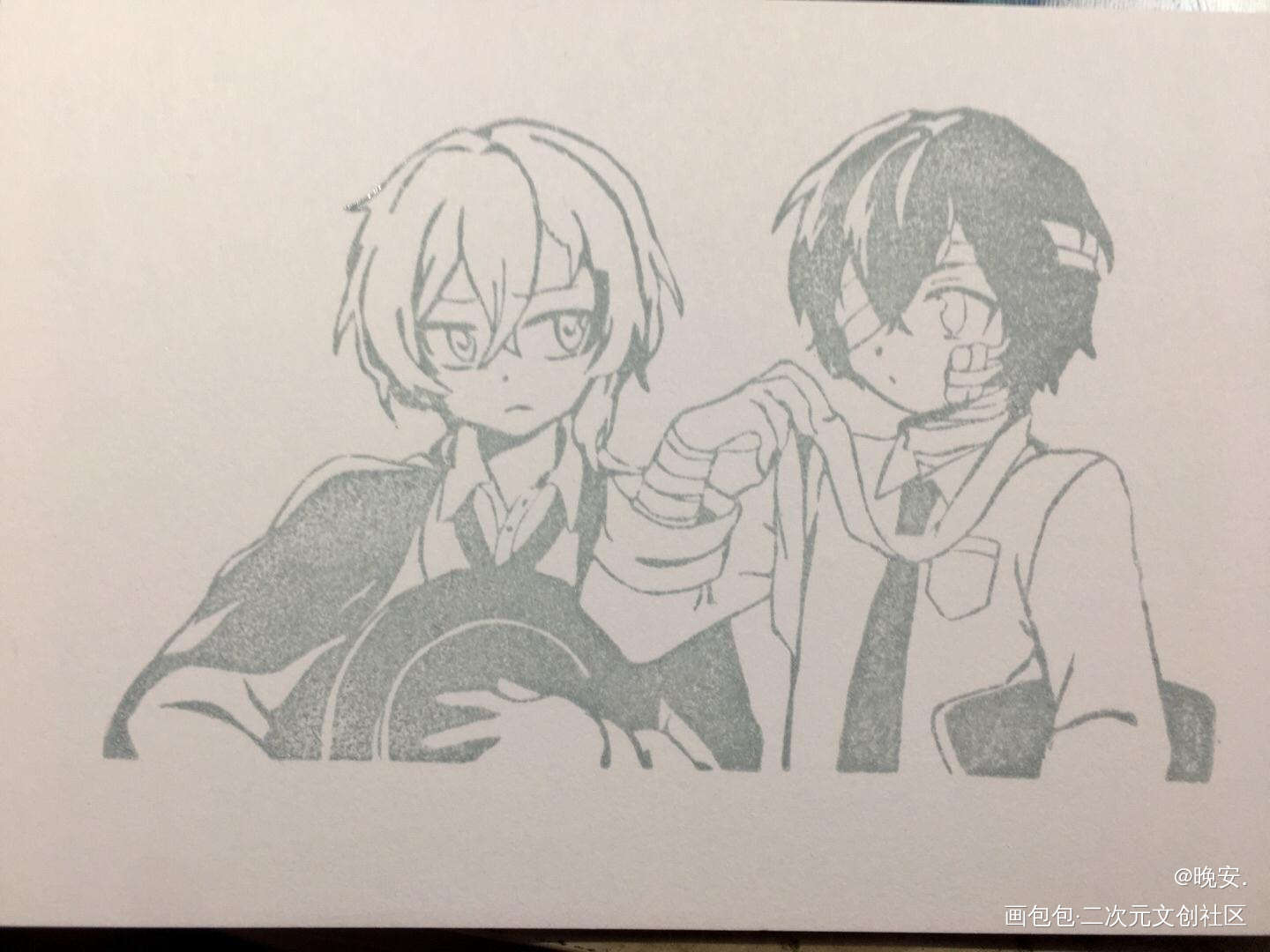 双黑！_文豪野犬绘画作品