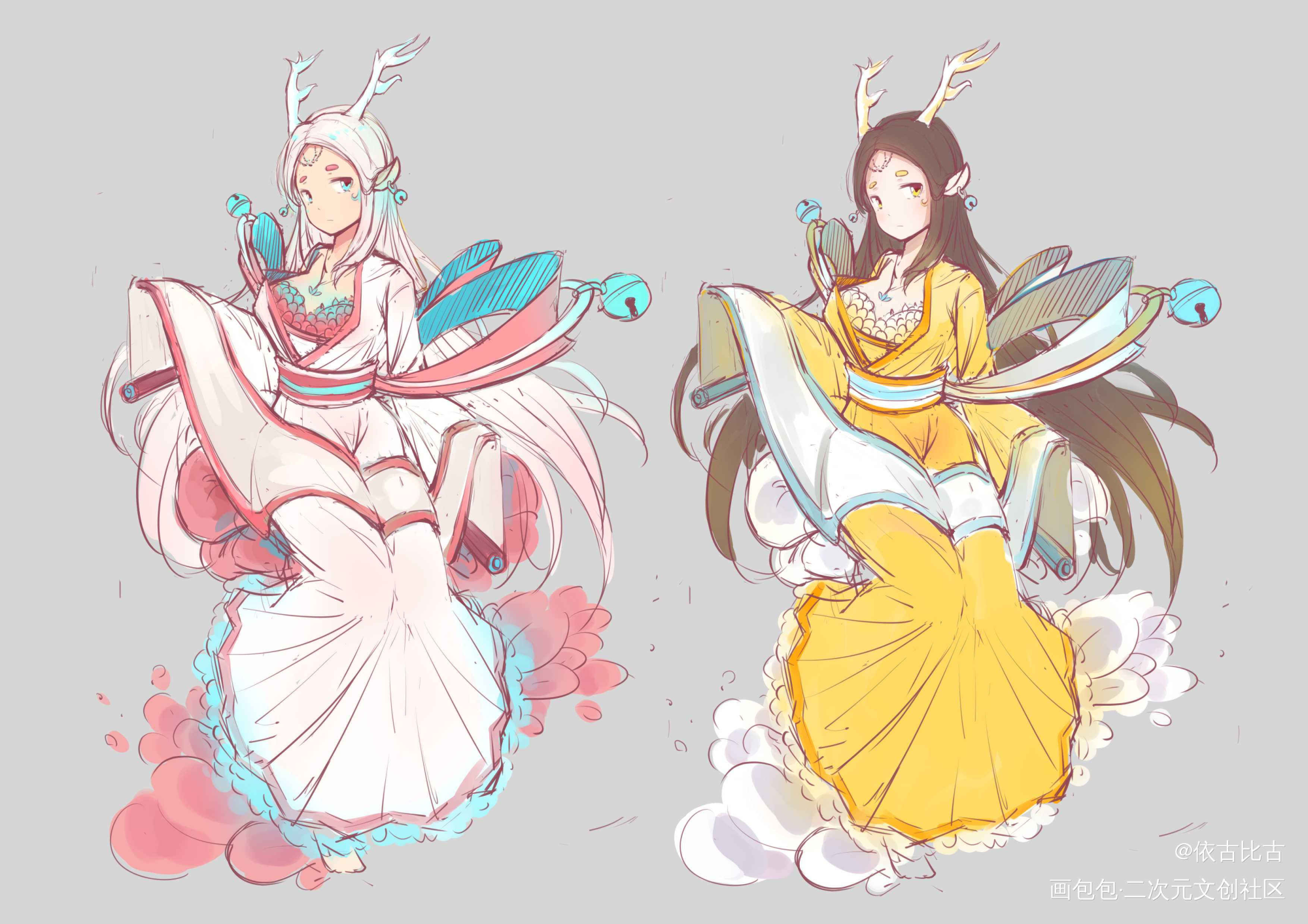 画人设，，，我是色废_立绘日系求配文我要上首推人设练习摸鱼原创绘画作品