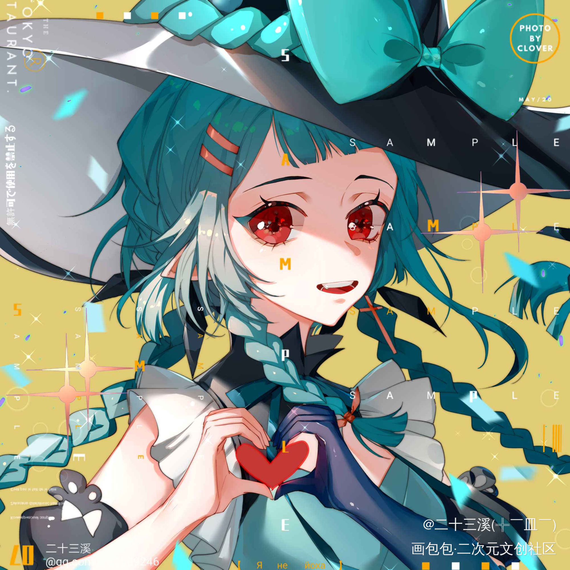 头像稿子_平涂日系头像原创绘画作品