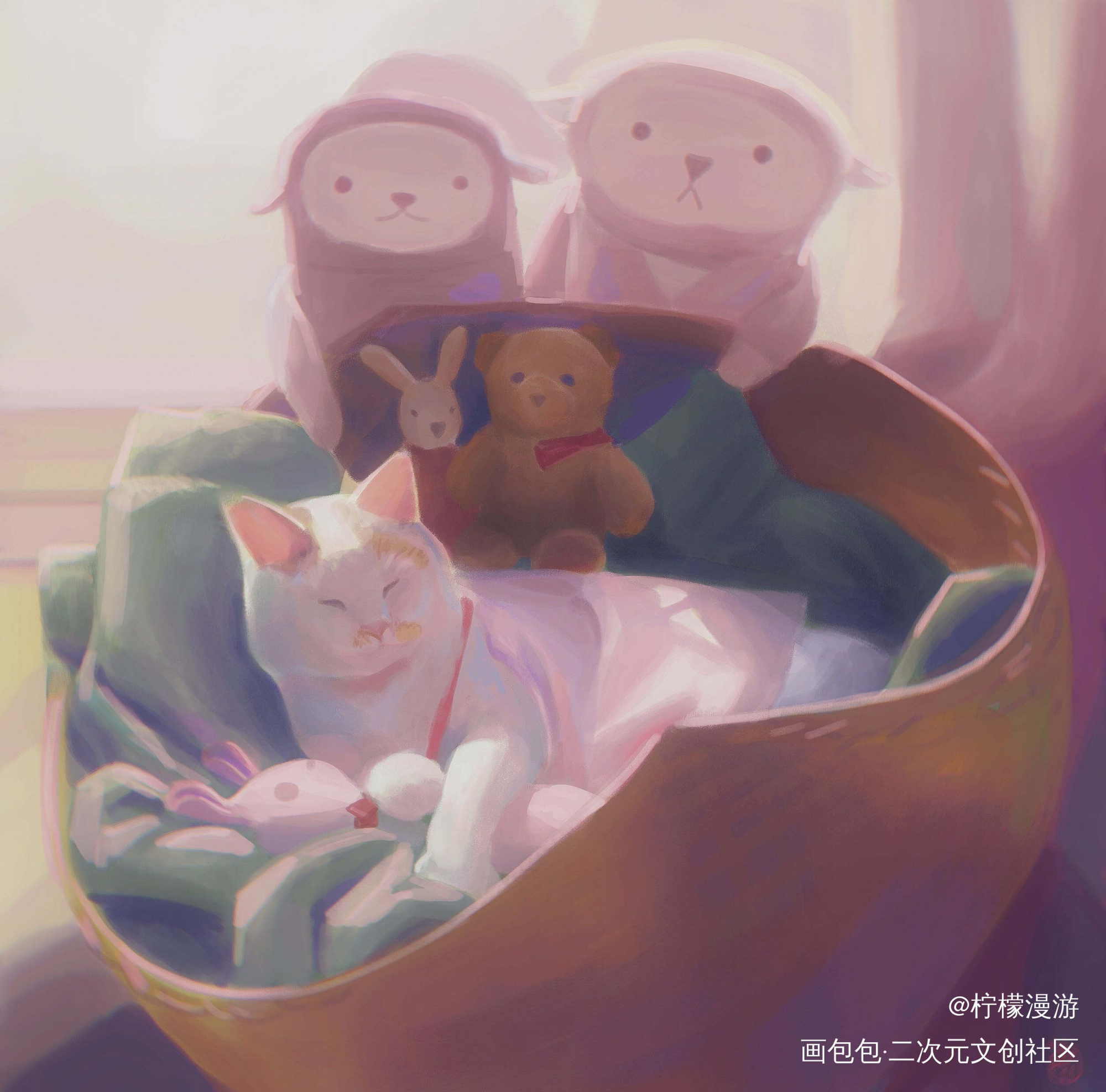 猫咪_板绘插画绘画作品