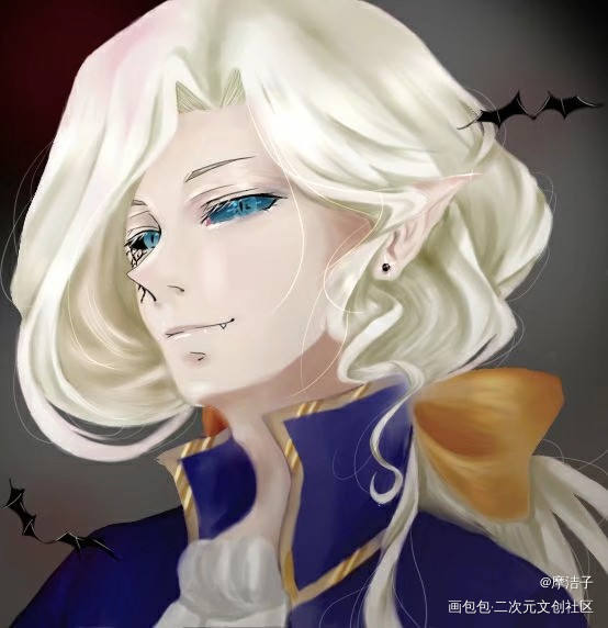 约瑟夫如果是只吸血鬼_第五人格约瑟夫伪厚涂头像绘画作品
