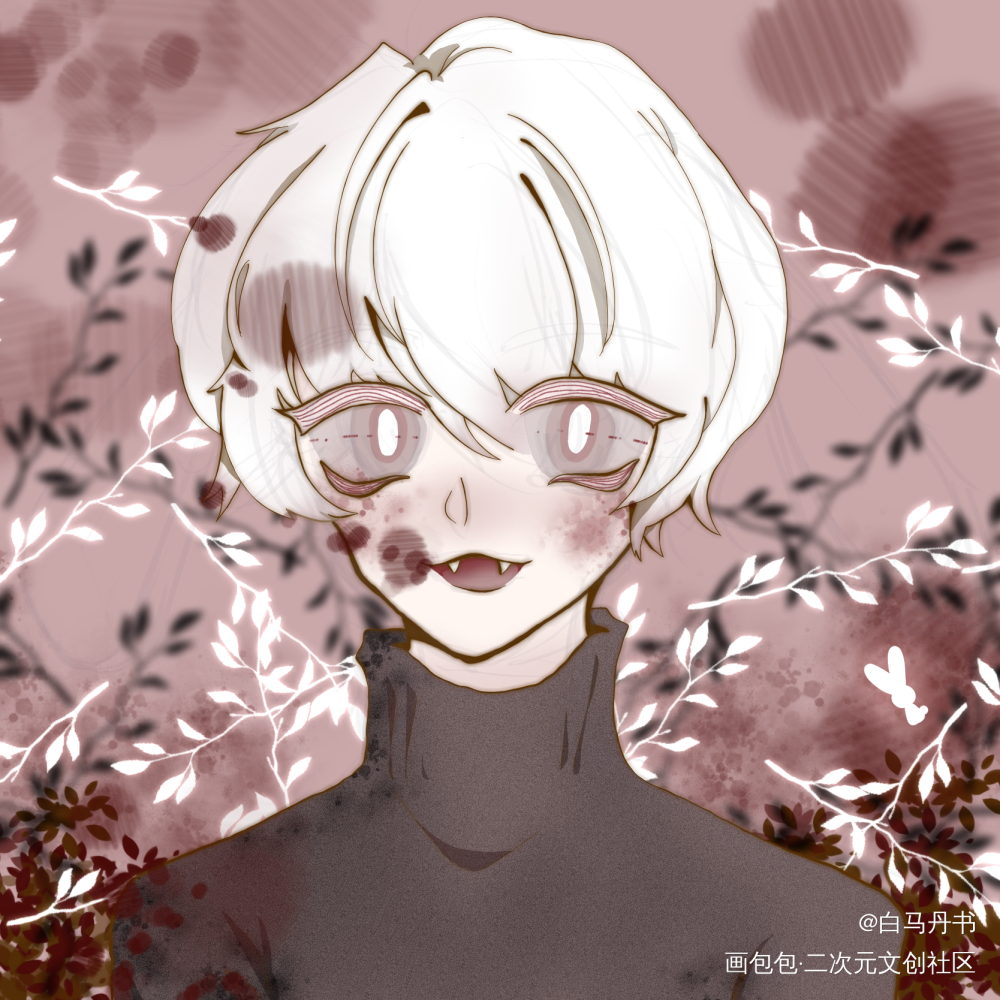 疯子by小妖子_兔头像疯子绘画作品