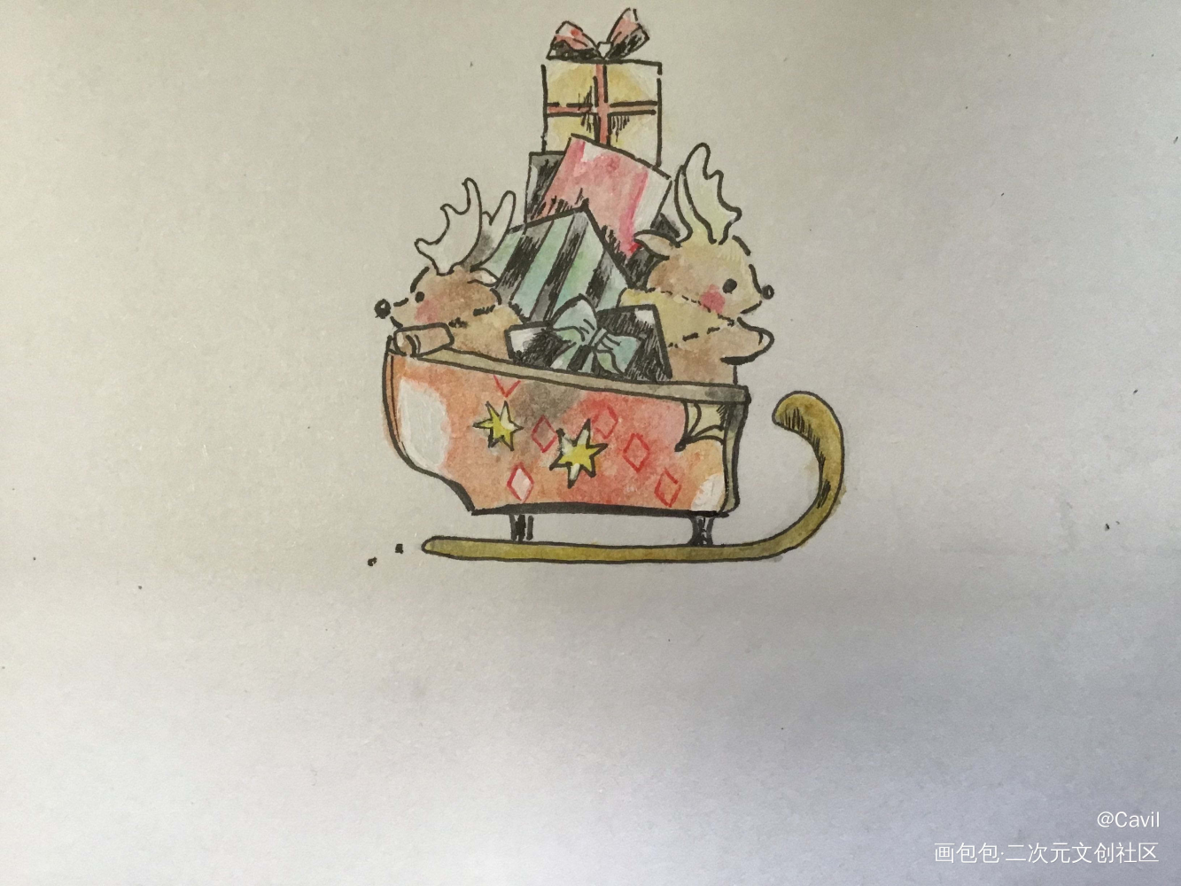 第二次尝试手绘_绘画作品