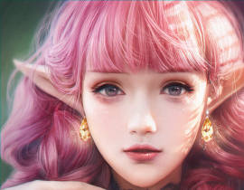精灵头像_绘画作品