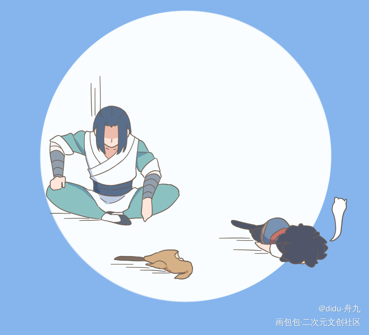 师徒日常_罗小黑战记无限罗小黑条漫绘画作品