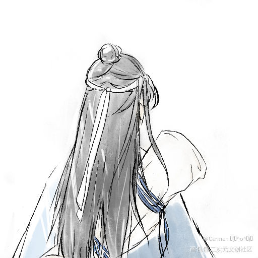 目光所及  含光君  夷陵老祖_魔道祖师绘画作品