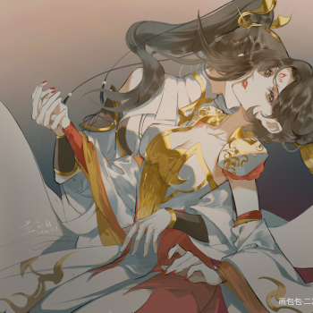 "臣僭越."_王者荣耀上官婉儿古风我要上首推头像插画绘画作品