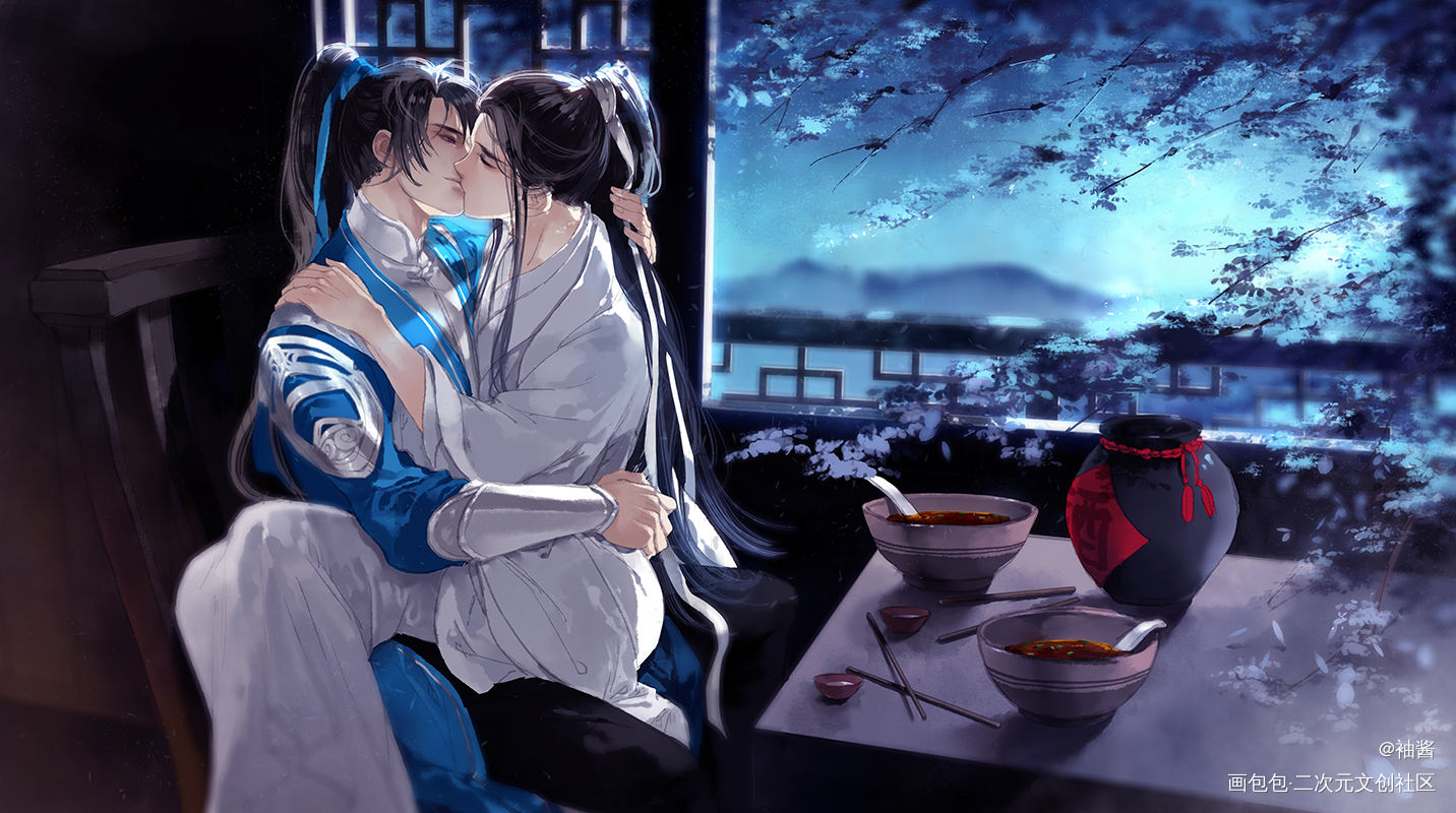 二哈和他的白猫师尊_二哈和他的白猫师尊墨燃楚晚宁头像绘画作品