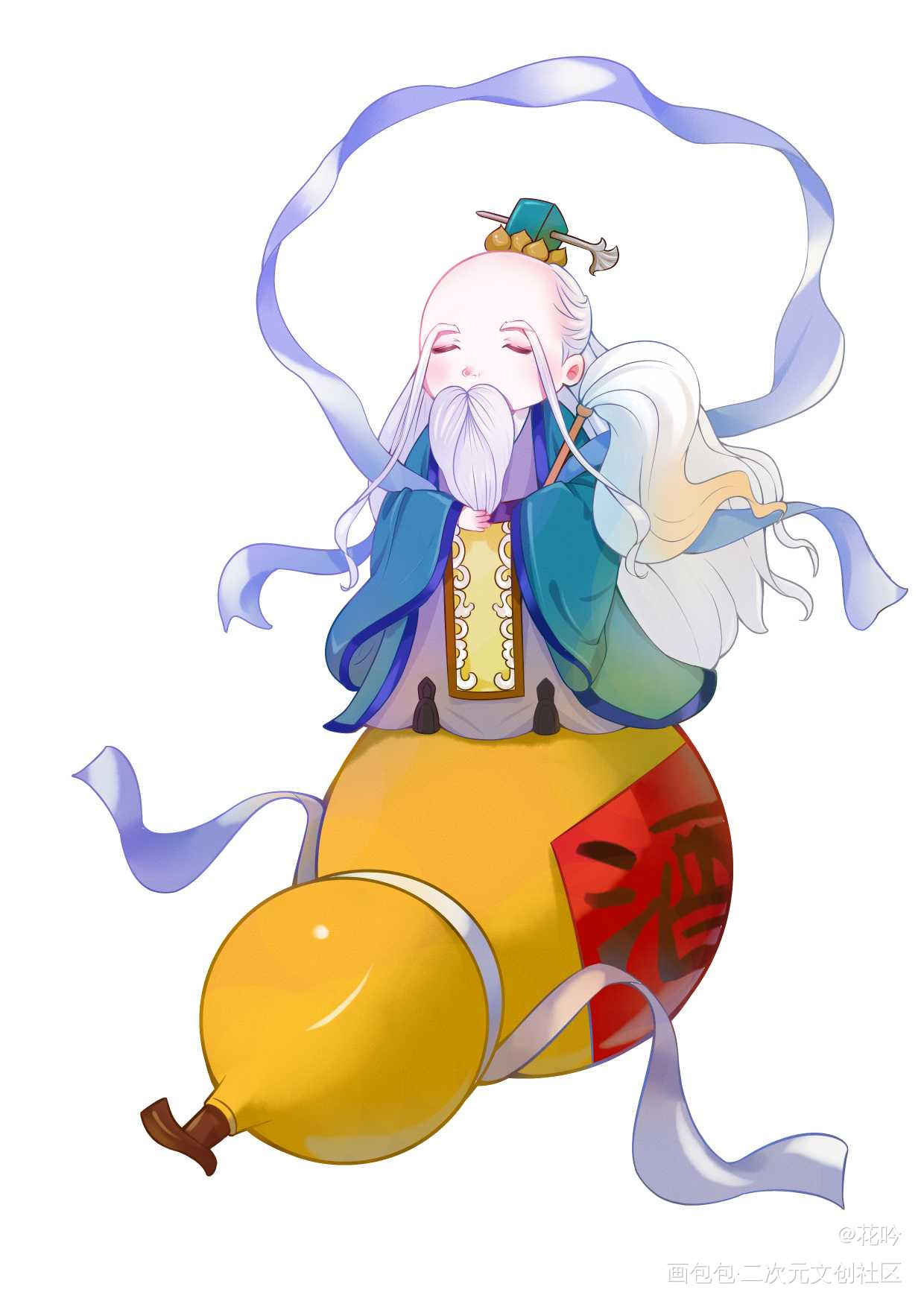 太上老君_太上老君平涂Q版求点评求配文我要上首推插画原创绘画作品