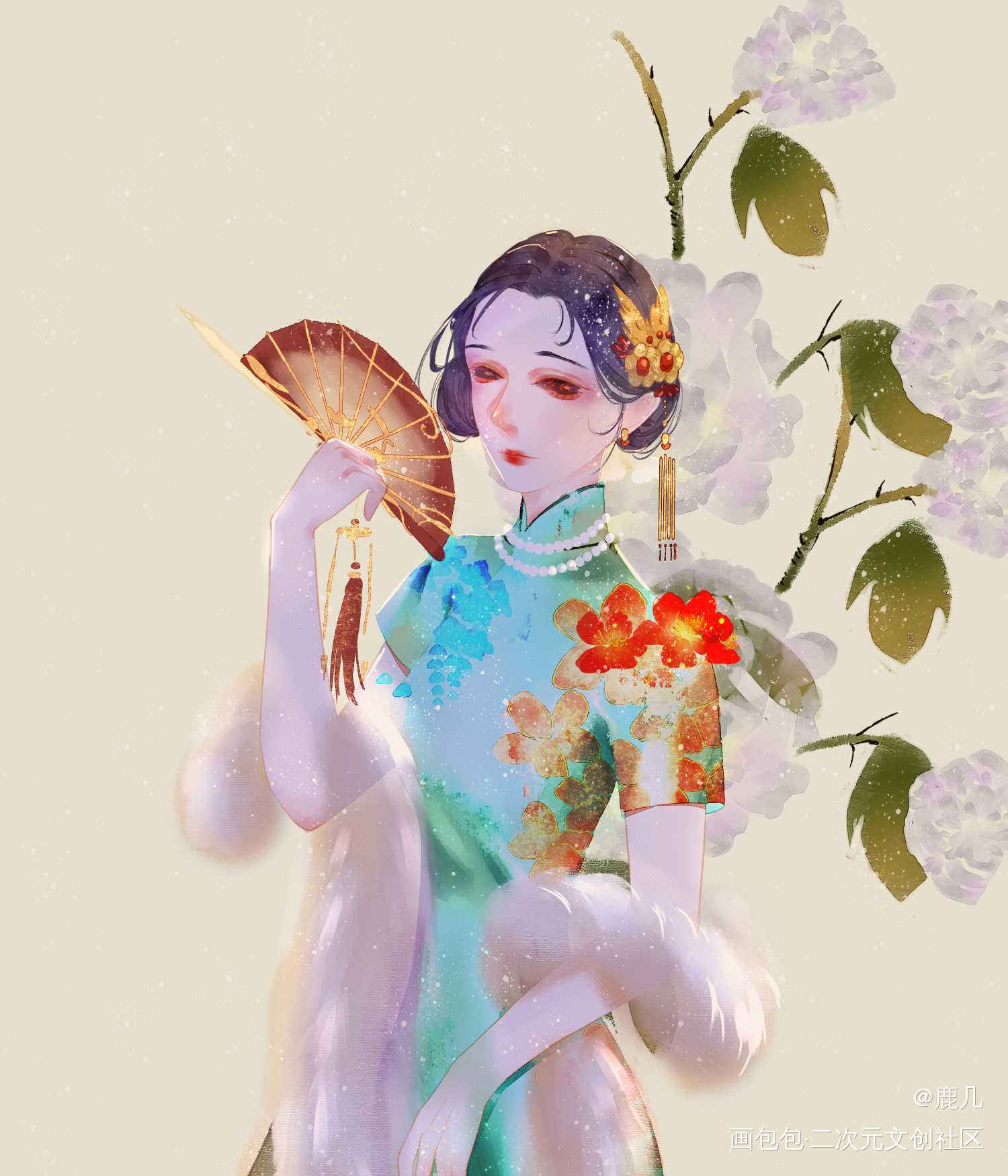 红蝶_第五人格红蝶平涂头像插画绘画作品
