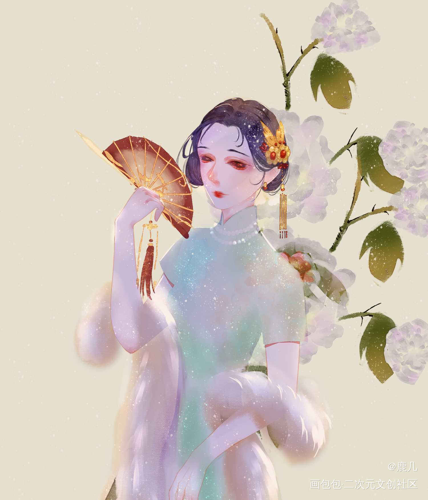 红蝶_第五人格红蝶平涂头像插画绘画作品