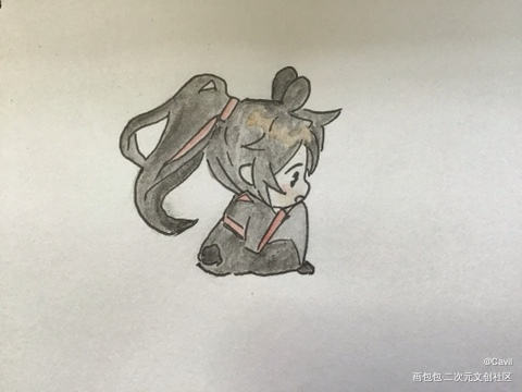 一半_魔道祖师魏无羡绘画作品