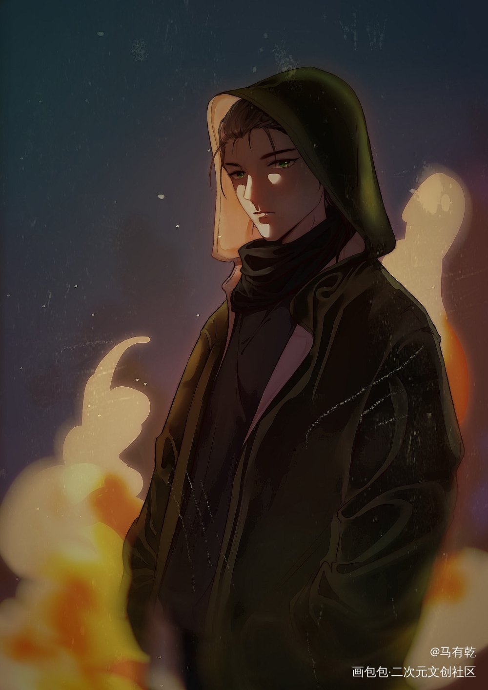 佣兵  一张老照片_第五人格奈布萨贝达奈布佣兵平涂头像绘画作品