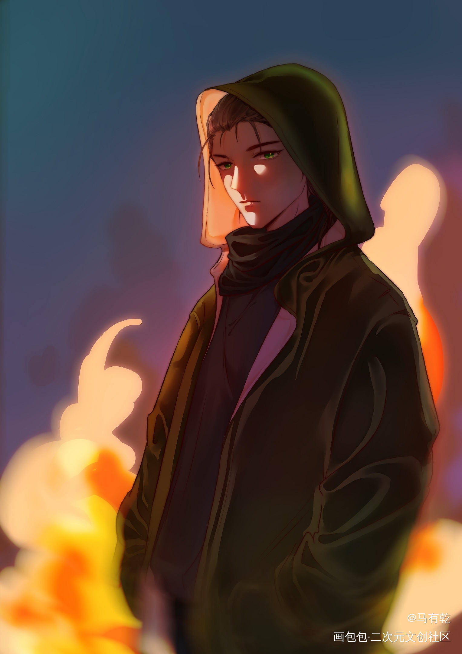 佣兵  一张老照片_第五人格奈布萨贝达奈布佣兵平涂头像绘画作品