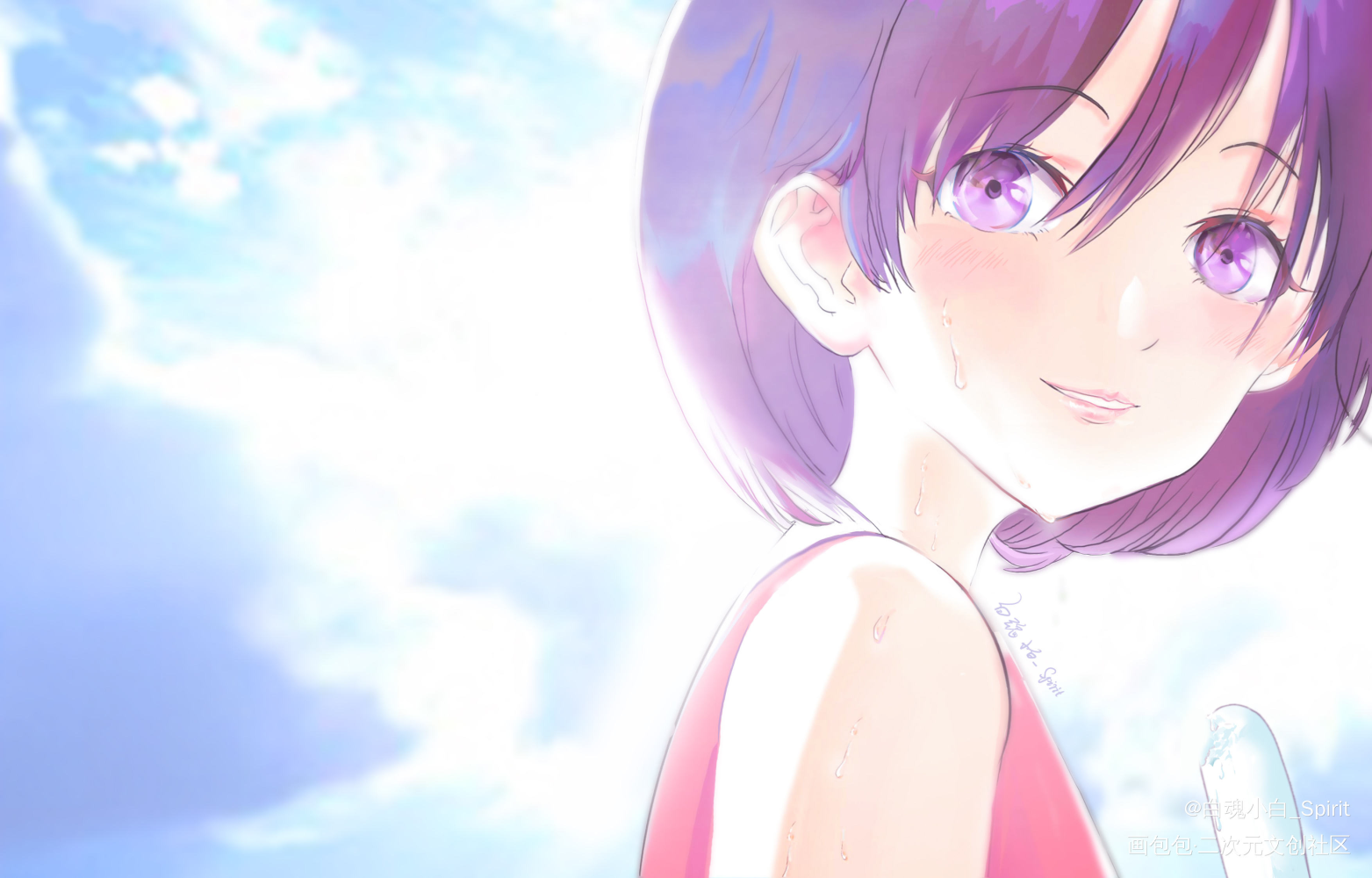 冰棍夏天_平涂日系我要上首推头像插画原创头像原创女头原创人物原创绘画作品