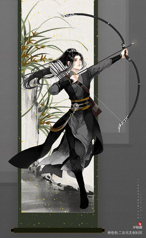 如兰_二哈和他的白猫师尊立绘平涂头像绘画作品