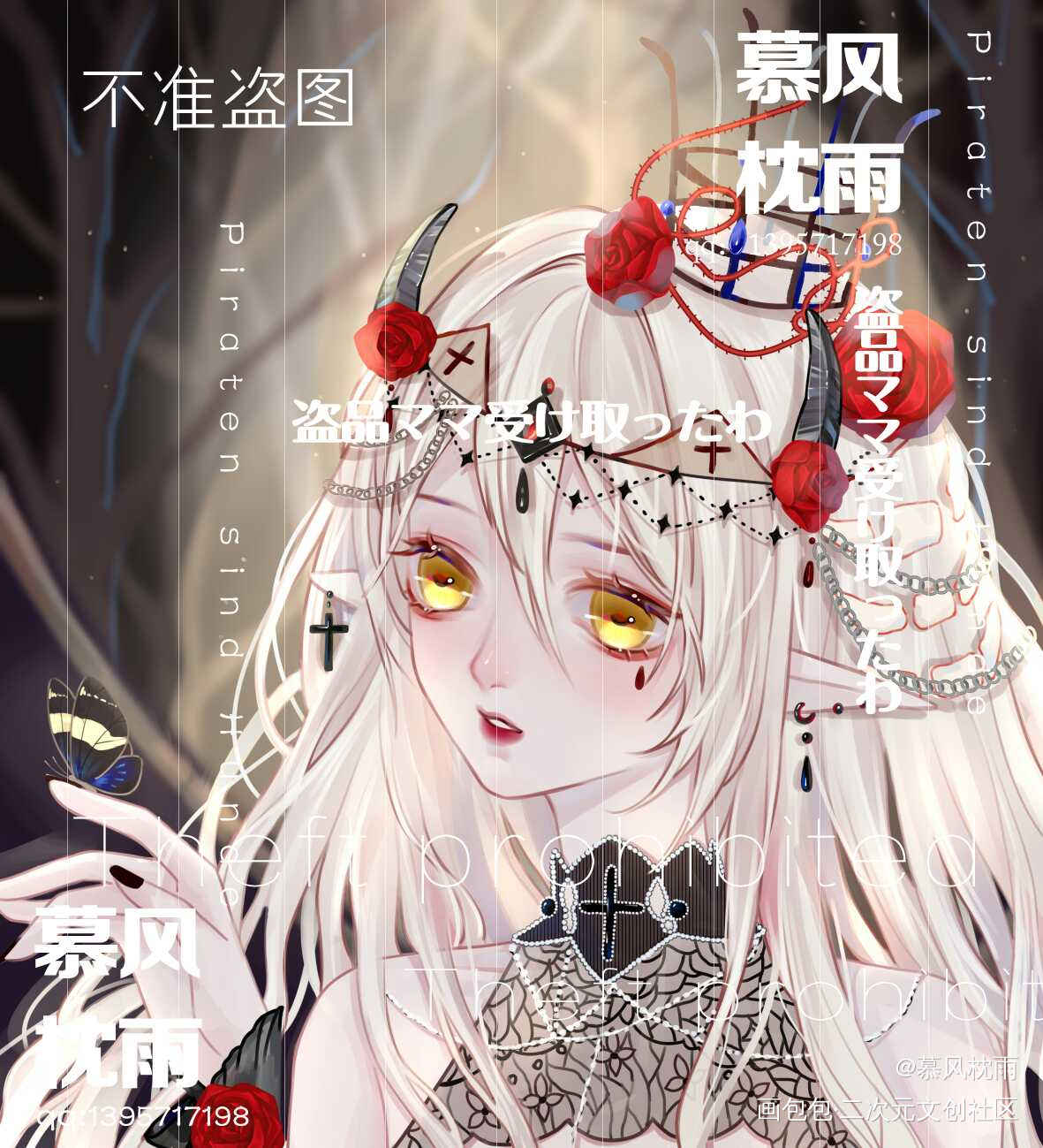 稿子_厚涂日系我要上首推头像人设同人oc绘画作品