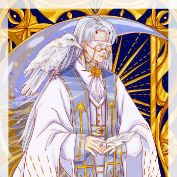 月神_日系插画ococ绘画作品