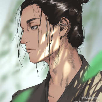 王也道长_一人之下王也平涂头像绘画作品