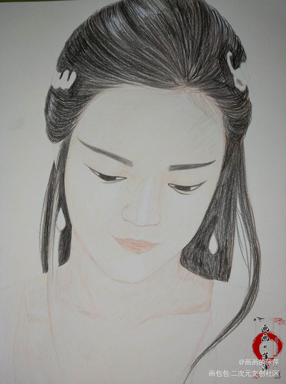 香蜜沉沉烬如霜 穗禾公主彩铅_香蜜沉沉烬如霜穗禾绘画作品