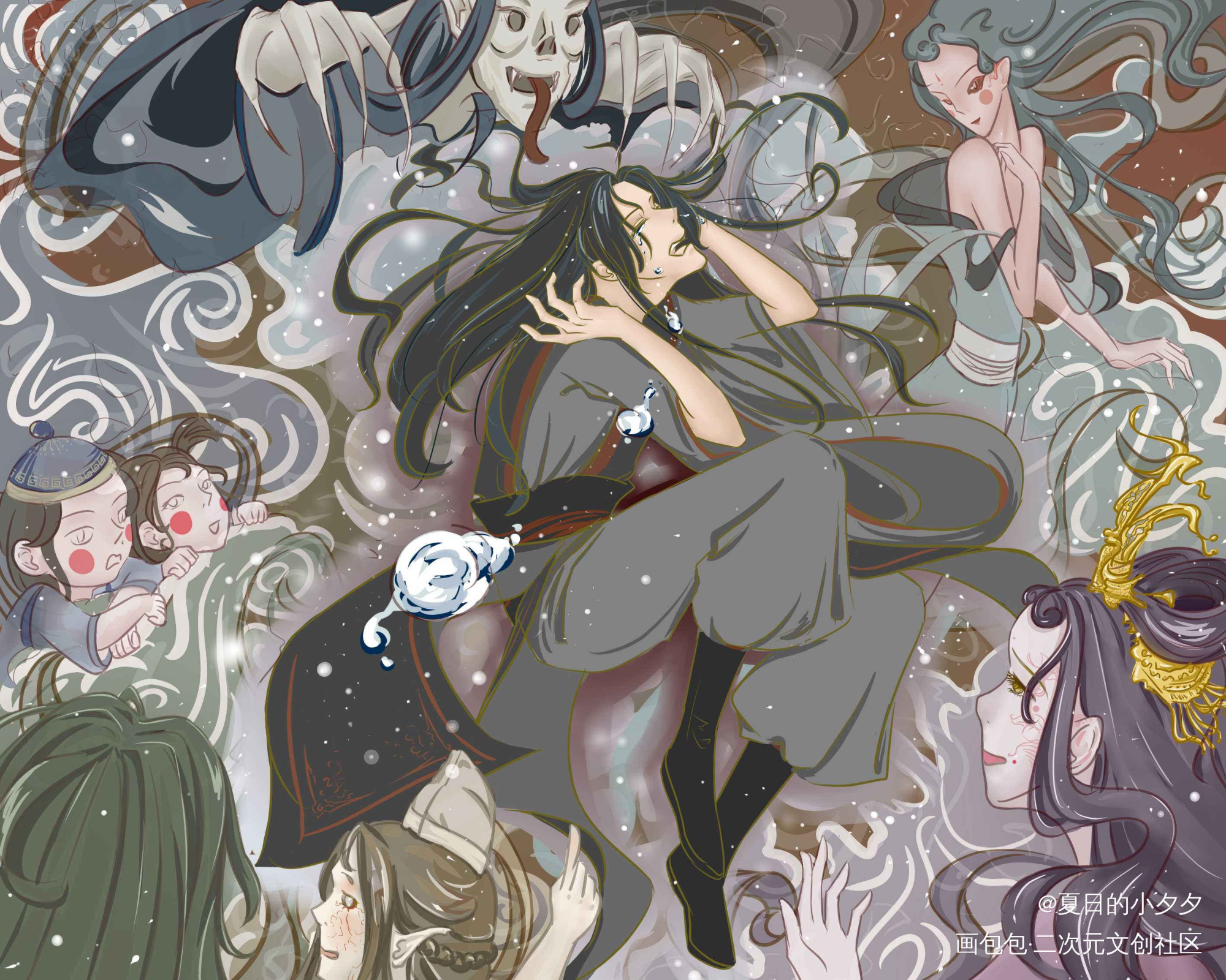 痛苦羡_魔道祖师魏无羡绘画作品