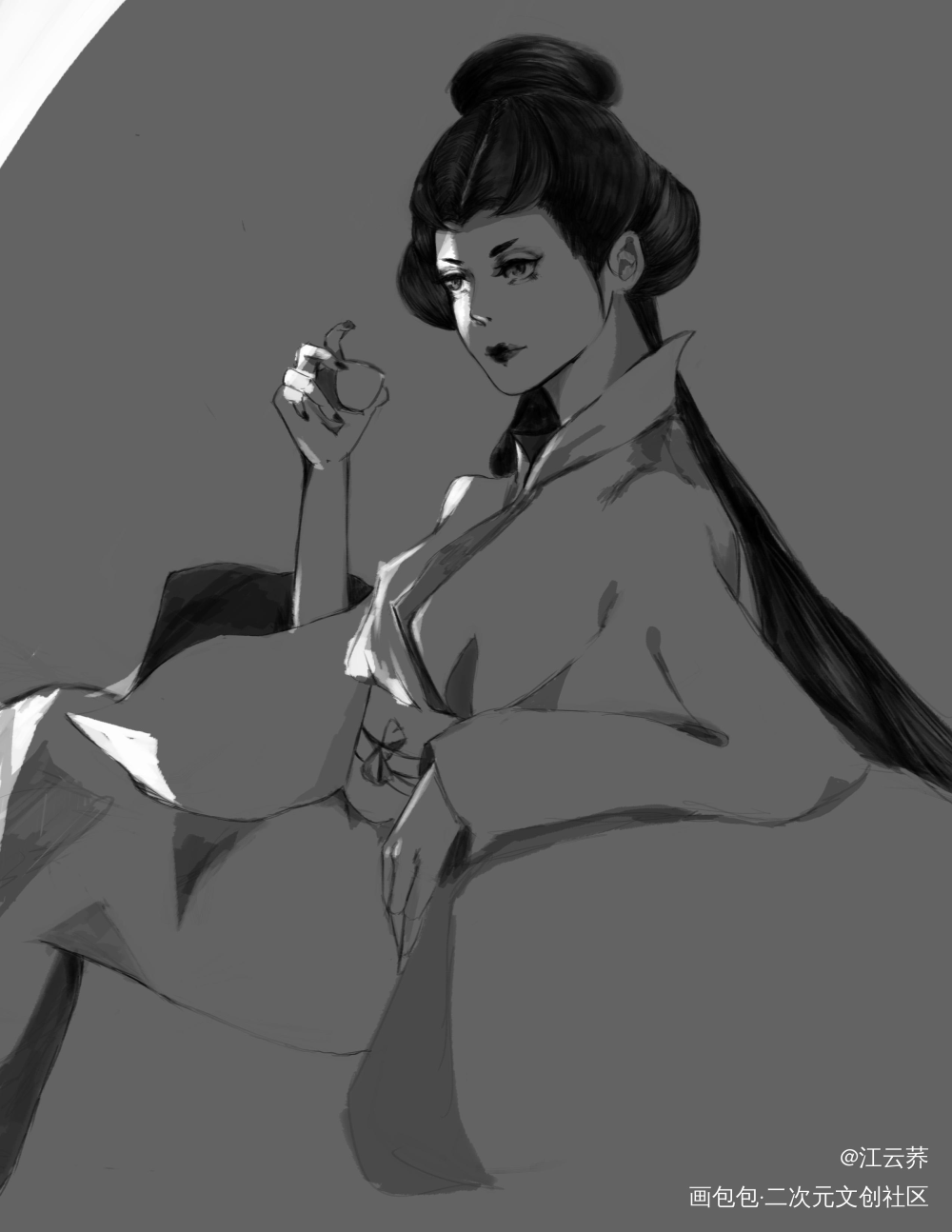 红蝶_第五人格红蝶平涂日系绘画作品